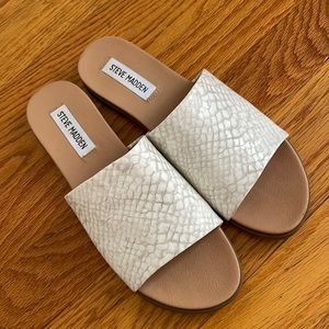 Off white/ Grey snake Sandals!